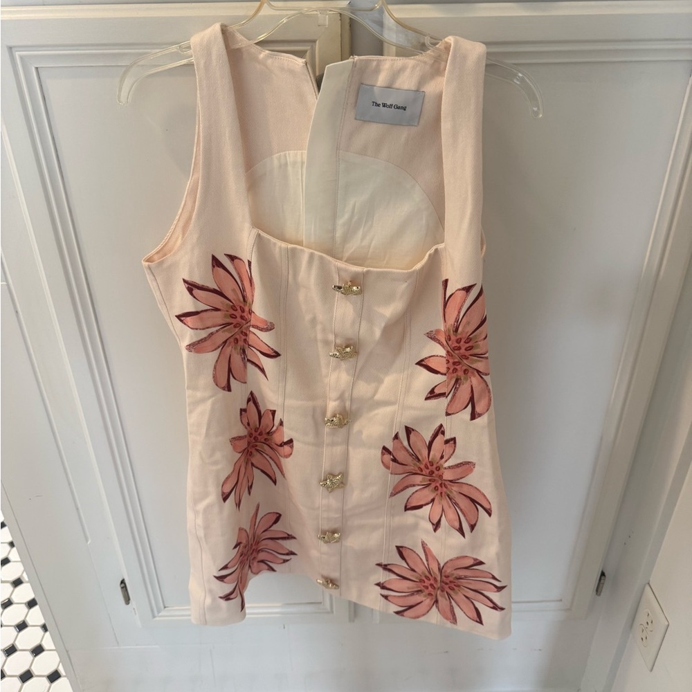 Floral Embroidered Mini Dress